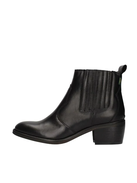 STIVALETTI TACCO BASSO IN PELLE TEXAS DONNA NERO