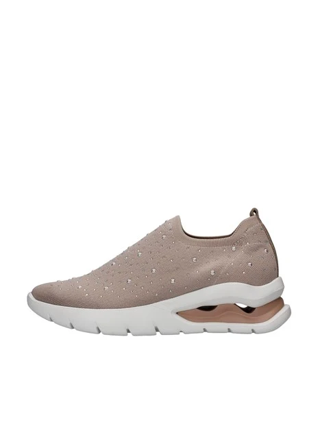 SNEAKERS SLIP ON CON STRASS IN TESSUTO DONNA ROSA