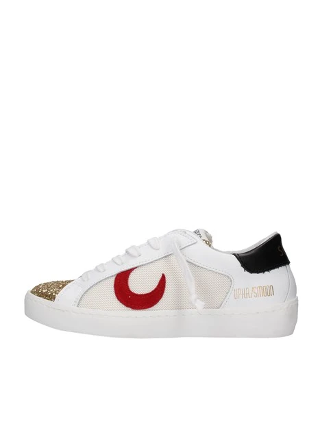 SNEAKERS LUNA GLITTER ORO CON LOGO DONNA BIANCO