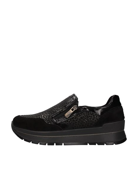 SNEAKERS SLIP ON FANTASIA ANIMALIER DONNA NERO