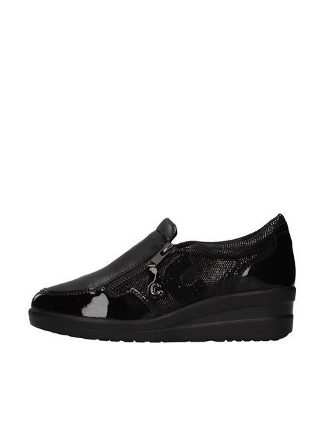 SNEAKERS SLIP ON CON LETTERA DONNA NERO