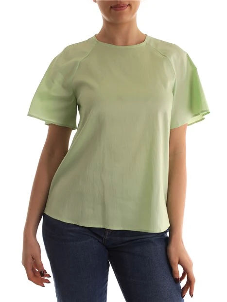 BLUSA CON CHIUSURA A GOCCIA DONNA VERDE