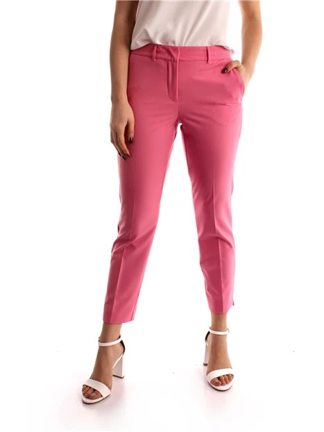 PANTALONI CHINO IN MISTO VISCOSA DONNA ROSA