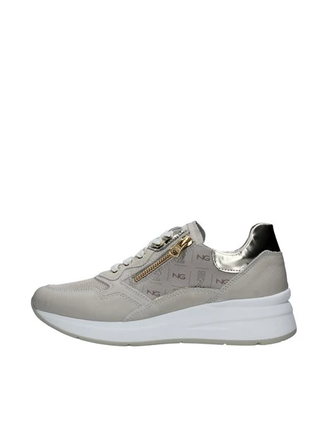 SNEAKERS CON ZIP LATERALE DONNA BEIGE