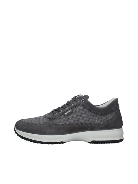 SNEAKERS BASSE CON INSERTO IN TESSUTO UOMO GRIGIO