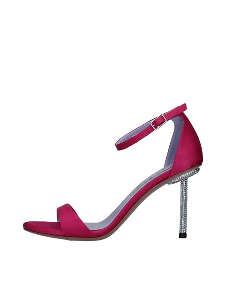 SANDALI TACCO ALTO IN STRASS DONNA FUCSIA