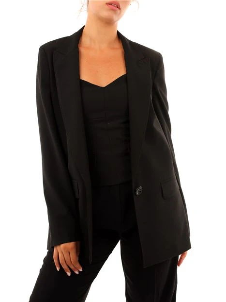 GIACCA BLAZER MONOPETTO FODERATO DONNA NERO