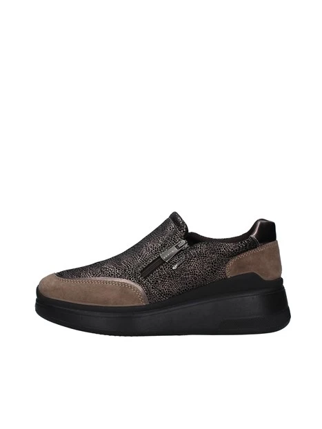 SNEAKERS SLIP ON A DONNA BEIGE E NERO