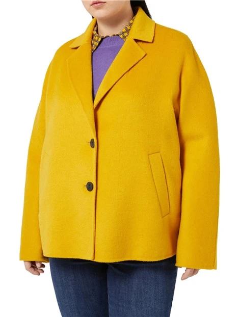 CAPPOTTO CORTO IN MISTO LANA DONNA GIALLO