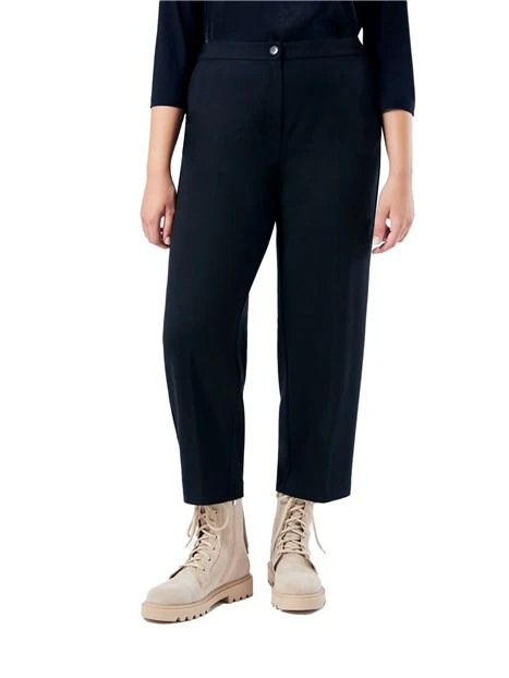 PANTALONI CROPPED IN MAGLIA PUNTO MILANO DONNA BLU