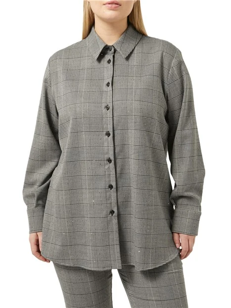 CAMICIA IN MISTO VISCOSA IN TRAMA DONNA GRIGIO