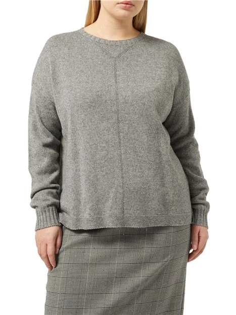 MAGLIA GIROCOLLO IN MISTO CASHMERE DONNA GRIGIO