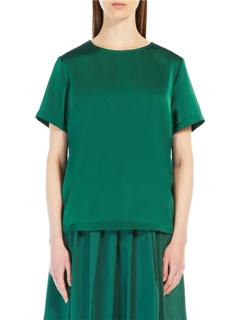 T-SHIRT MANICA CORTA IN RASO DONNA VERDE