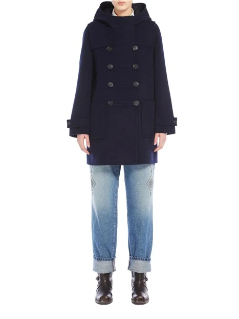 CAPPOTTO LUNGO MONTGOMERY IN LANA DONNA BLU