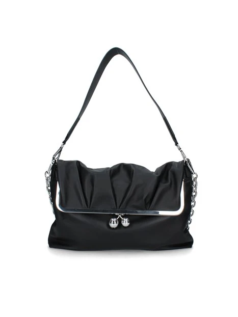 BORSA A SPALLA PASTICCINO SLALOM DONNA NERO