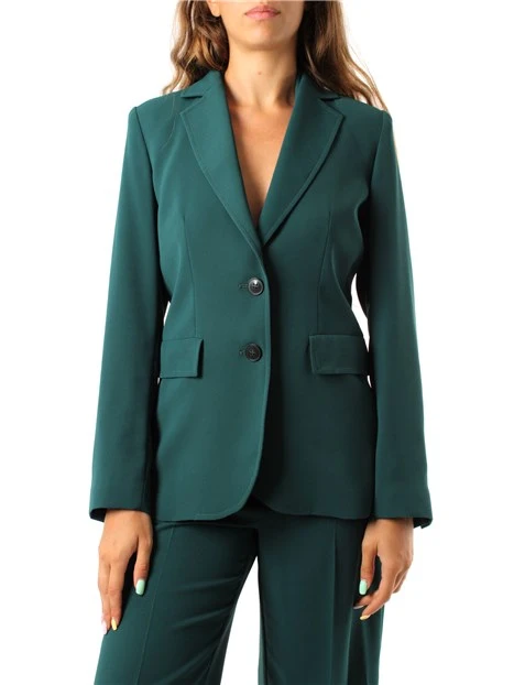 GIACCA BLAZER SATINATA DONNA VERDE