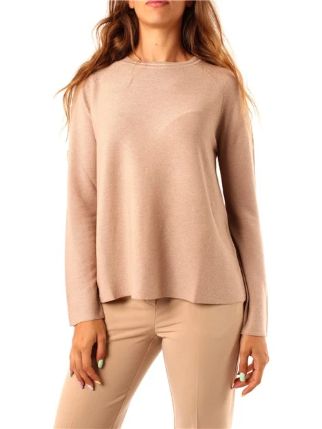 MAGLIA GIROCOLLO MISTO LANA DONNA BEIGE