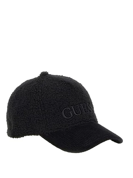 CAPPELLO IN ECO PELLICCIA CON VISIERA DONNA NERO