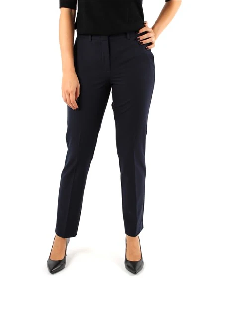 PANTALONI CHINO IN TELA BIELASTICA DONNA BLU