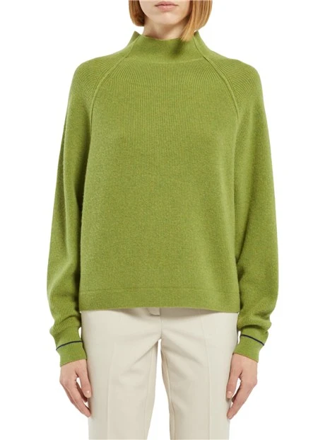 MAGLIA DOLCEVITA IN MISTO LANA CASHMERE DONNA VERDE