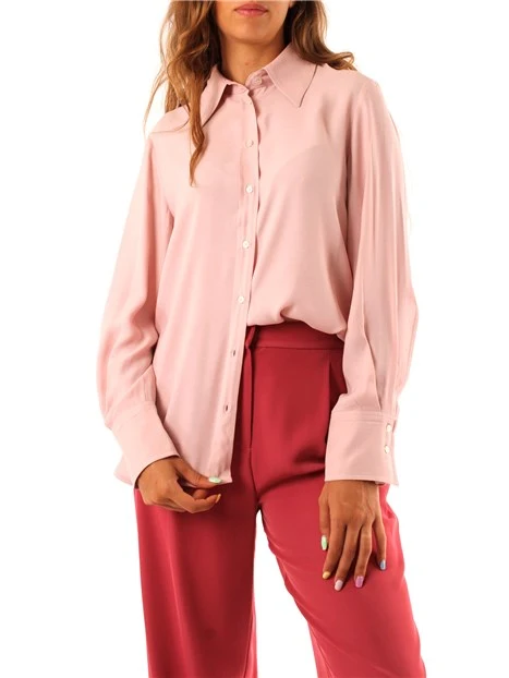 CAMICIA CON LINEA DRITTA DONNA ROSA