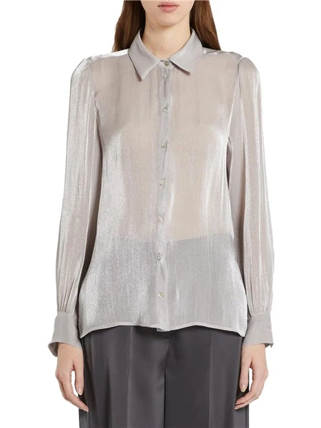 CAMICIA SATINATA INCRESPATA DONNA GRIGIO