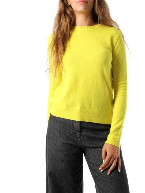 MAGLIA GIROCOLLO IN LANA MERINO ULTRAFINE DONNA GIALLO