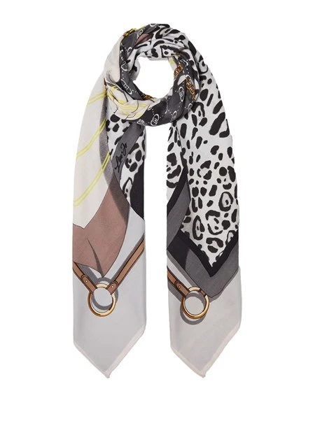 FOULARD A FANTASIA DONNA GRIGIO