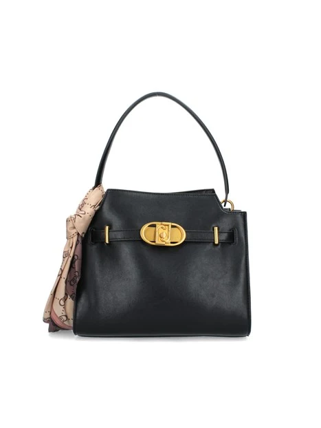 BORSA A MANO CON FOULARD DONNA NERO