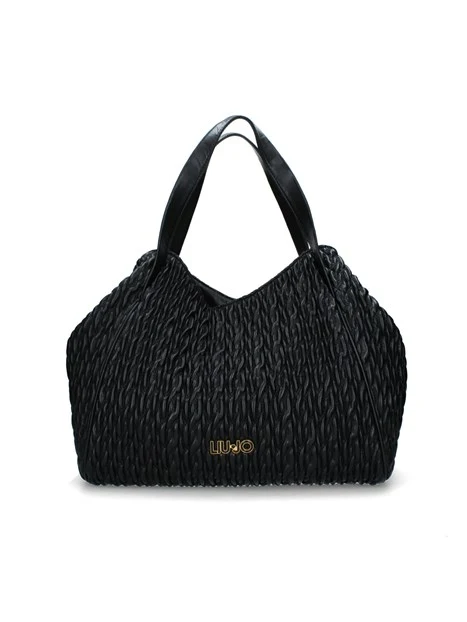 BORSA SHOPPING IN MATELASSE' CON POCHETTE DONNA NERO