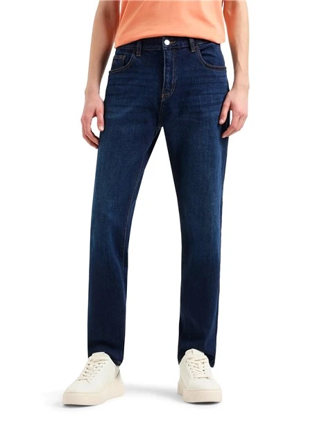 JEANS SLIM FIT 5 TASCHE IN COTONE UOMO BLU