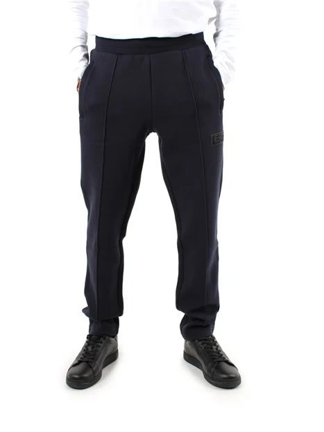 PANTALONI JOGGERS CON TASCHE E LOGO UOMO BLU