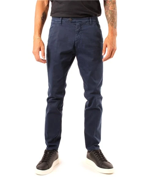 PANTALONI CHINO ADERENTI UOMO BLU