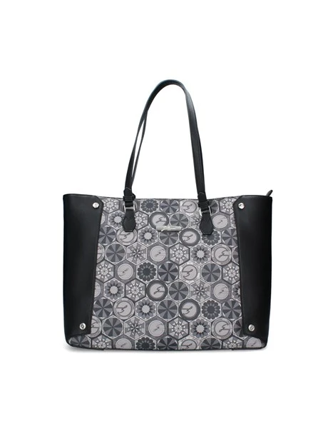 BORSA SHOPPING TEODOSIA LARGE DONNA GRIGIO NERO