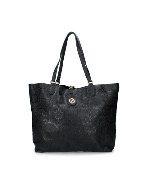 BORSA SHOPPING TEODOSIA REVERSIBILE LOGATA DONNA NERO