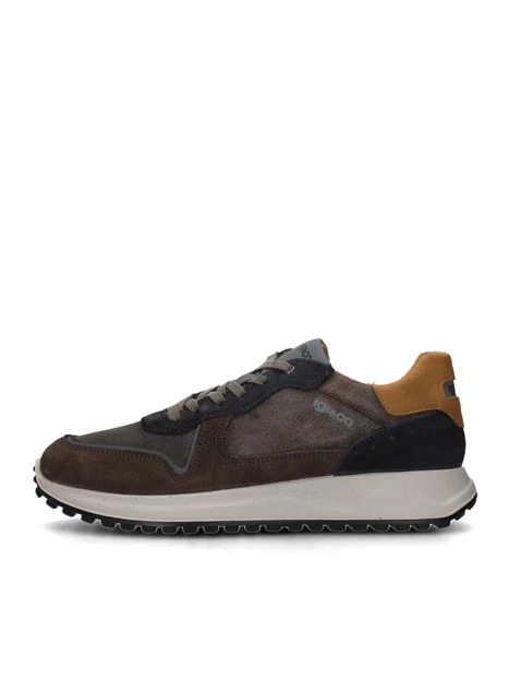 SNEAKERS PLATFORM IN CAMOSCIO BICOLORE UOMO MARRONE