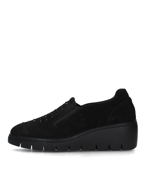 SNEAKERS SLIP ON CON BRILLANTINI DONNA NERO