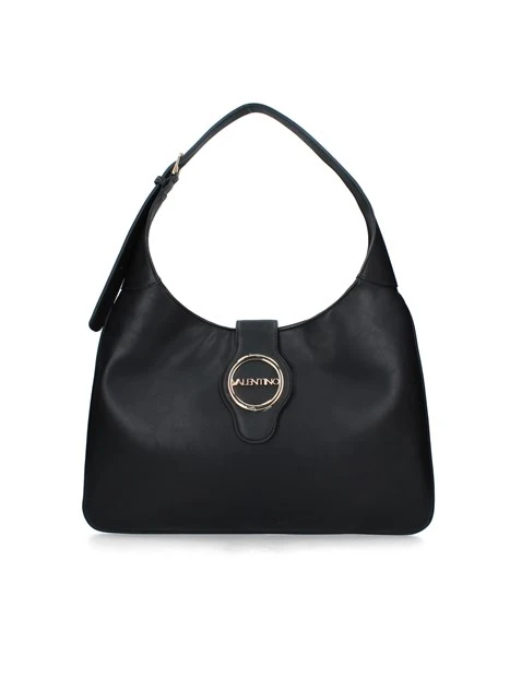 BORSA A SPALLA MOSES CON LOGO DONNA NERO