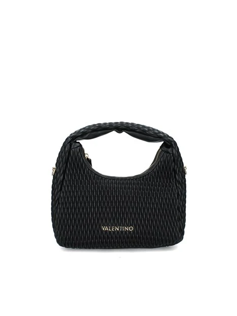 BORSA A SPALLA FREQUENCY RE PLISSETTATA DONNA NERO