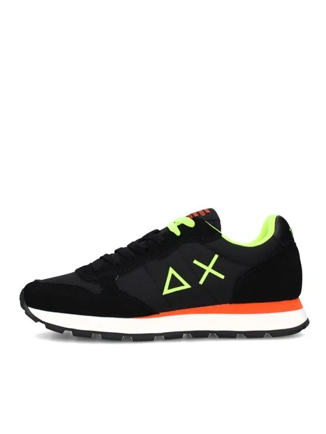 SNEAKERS BASSE TOM FLUO CON INSERTI MULTICOLORE UOMO NERO