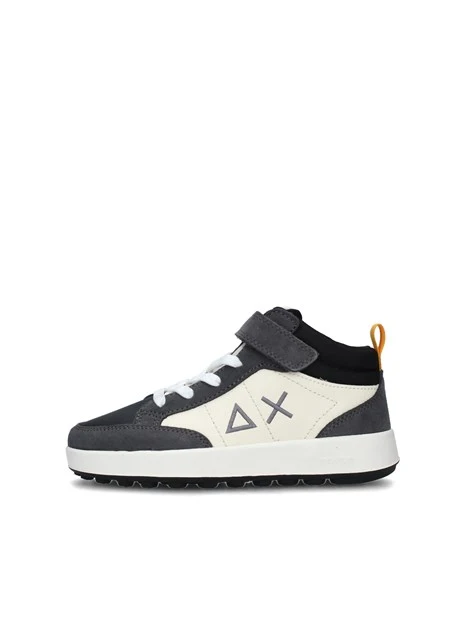 SNEAKERS ALTE MID GENIUS CON STRAPPO BAMBINO GRIGIO