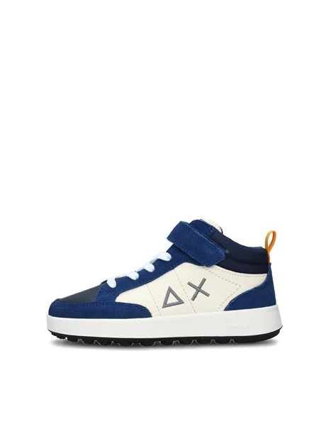 SNEAKERS ALTE MID GENIUS CON STRAPPO BAMBINO BLU