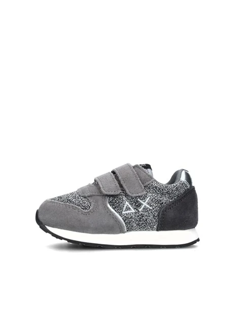 SNEAKERS BASSE  ALLY GLITTER BAMBINA GRIGIO