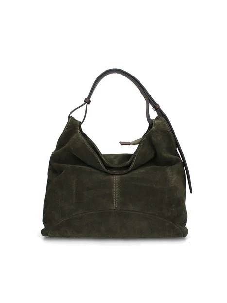 BORSA A SPALLA IN CAMOSCIO DONNA VERDE