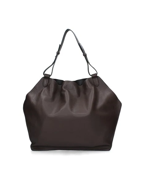 BORSA A SPALLA MOUSSE ESAGONALE DONNA MARRONE