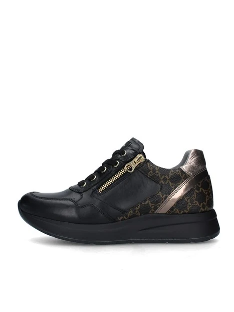 SNEAKERS PLATFORM CON DETTAGLI LOGATI DONNA NERO