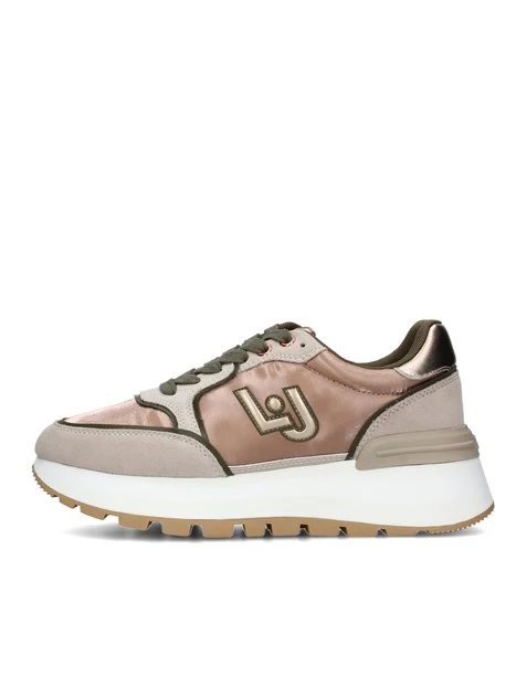 SNEAKERS PLATFORM BICOLORE DONNA BEIGE