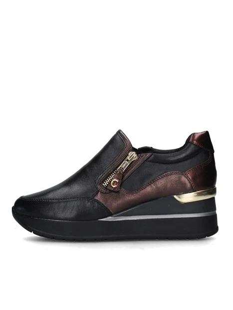 SNEAKERS SLIP ON BICOLORE CON ZEPPA DONNA NERO