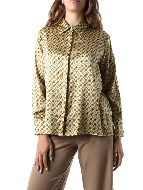 CAMICIA EFFETTO VINTAGE DONNA GIALLO