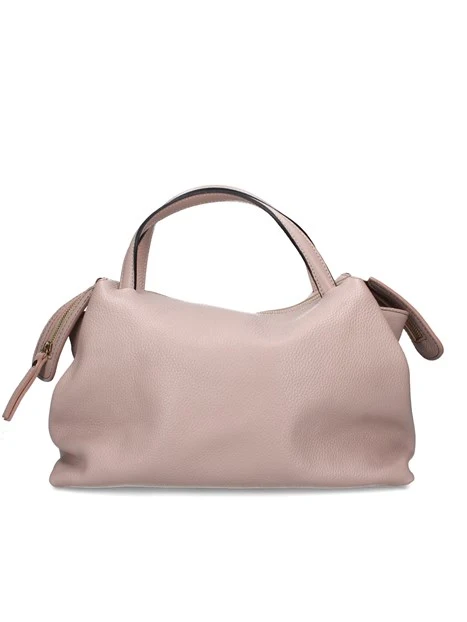 BORSA A MANO IN PELLE DONNA ROSA